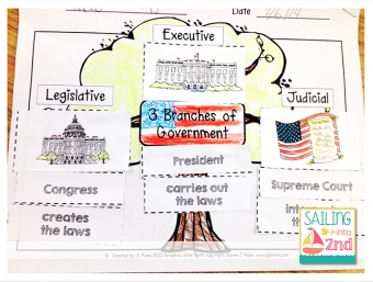 Branches of Government United States second grade project