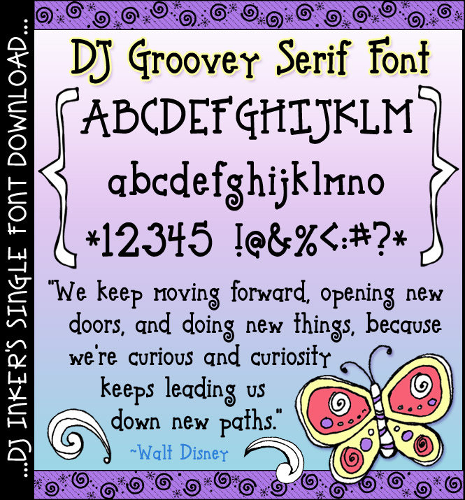 DJ Groovey Serif font by DJ Inkers
