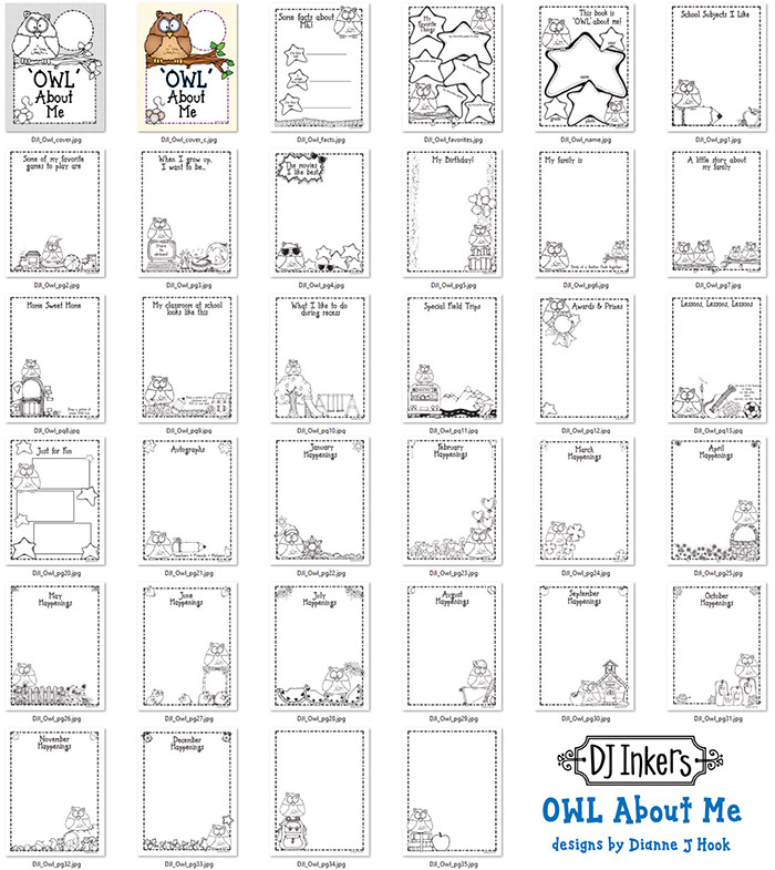 Owl About Me - Printable Journal and Writing Prompts