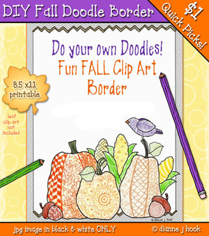 DIY Fall Zen-Doodle Border Download