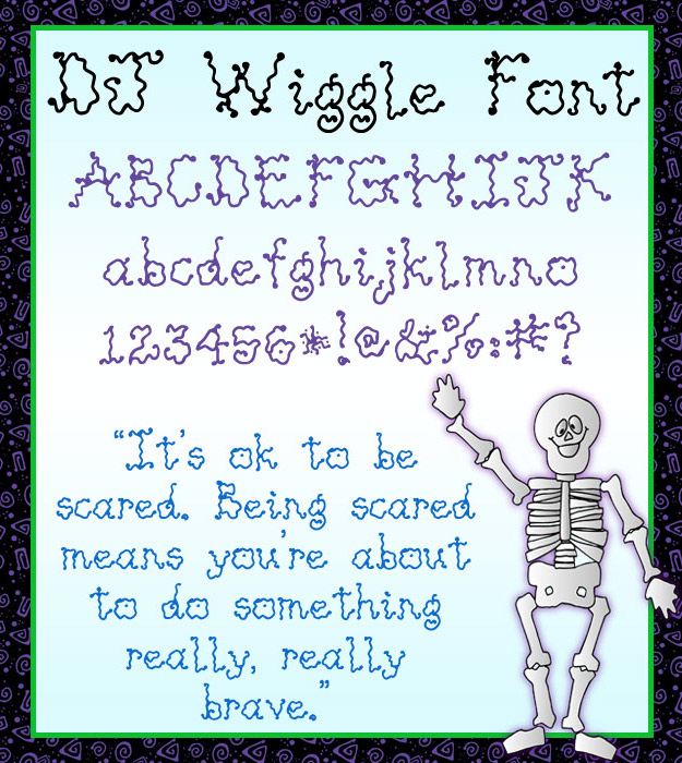 DJ Wiggle is a fun wiggly font for Halloween by DJ Inkers