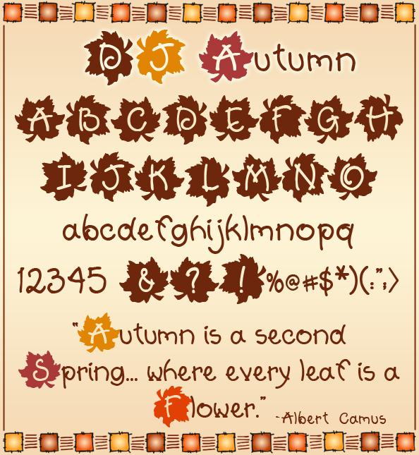 DJ Fall Fonts Collection - 3 Font Bundle