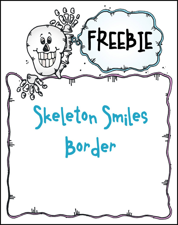 Skeleton Smiles Clip Art Border FREEBIE