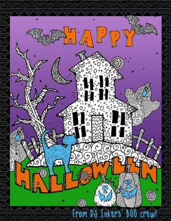 Halloween Zen-Doodles Clip Art Download