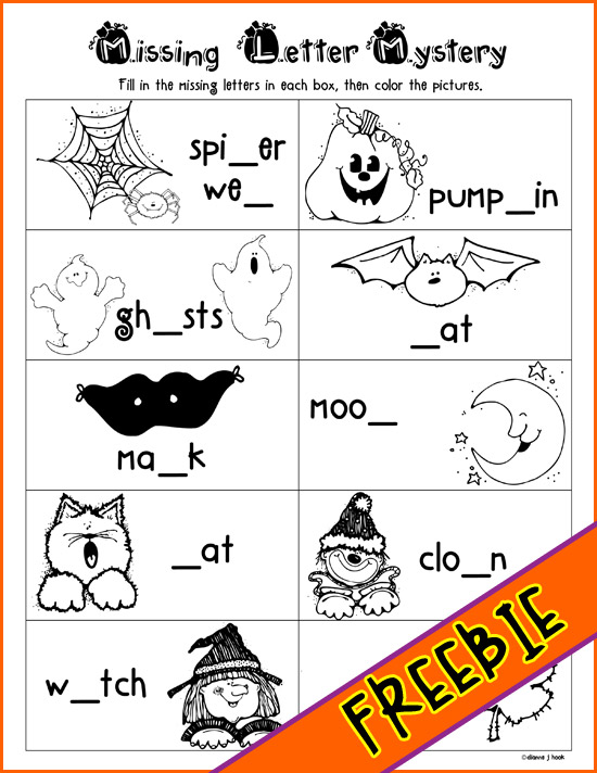 Missing Letter Mystery - Halloween Activity FREEBIE