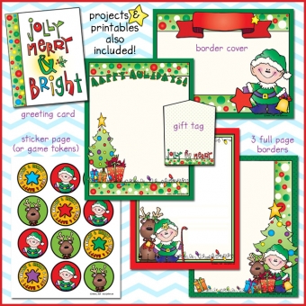 Christmas elf borders and printable fun for the holidays