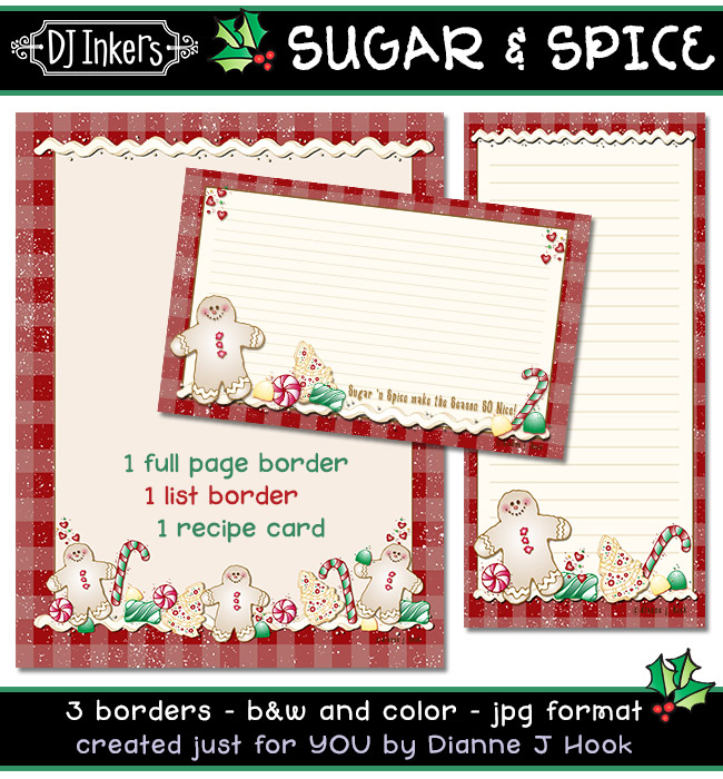 Sugar and Spice Holiday Printables