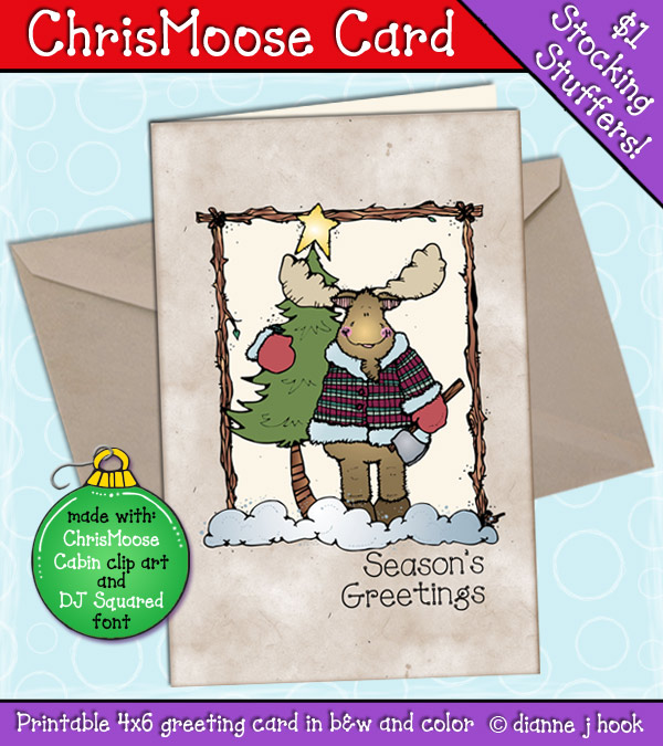 Chris-Moose Card Printable Download