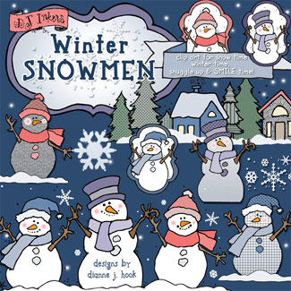 Winter Snowmen Clip Art Download