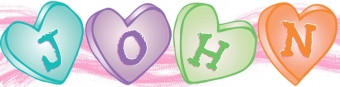 Candy Hearts Clip Art Alphabet Download