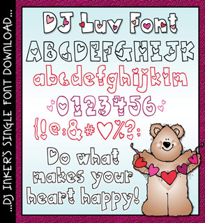 DJ Luv - Heart Font Download