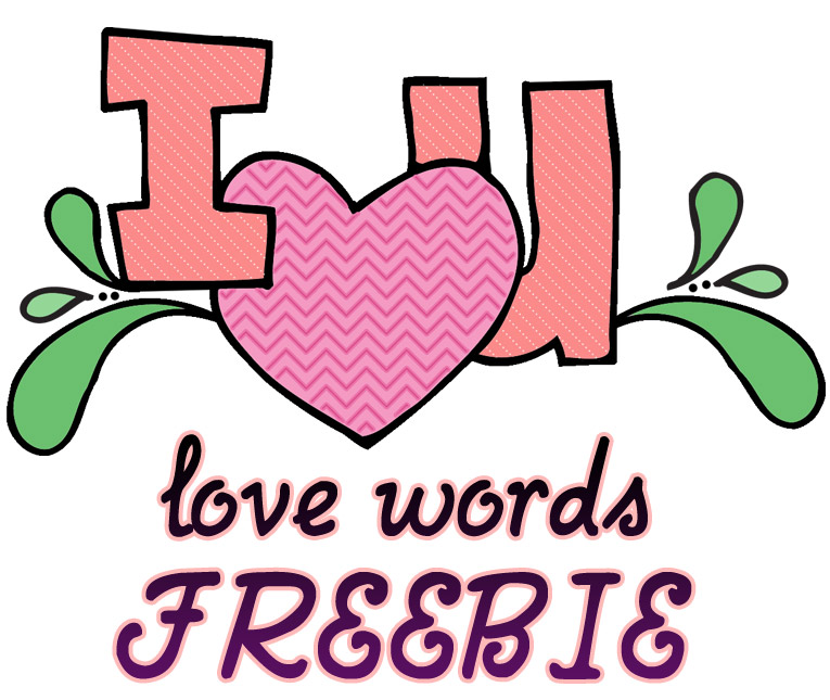 I Heart U Clip Art FREEBIE