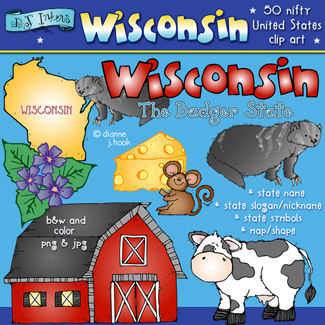 Wisconsin USA Clip Art Download