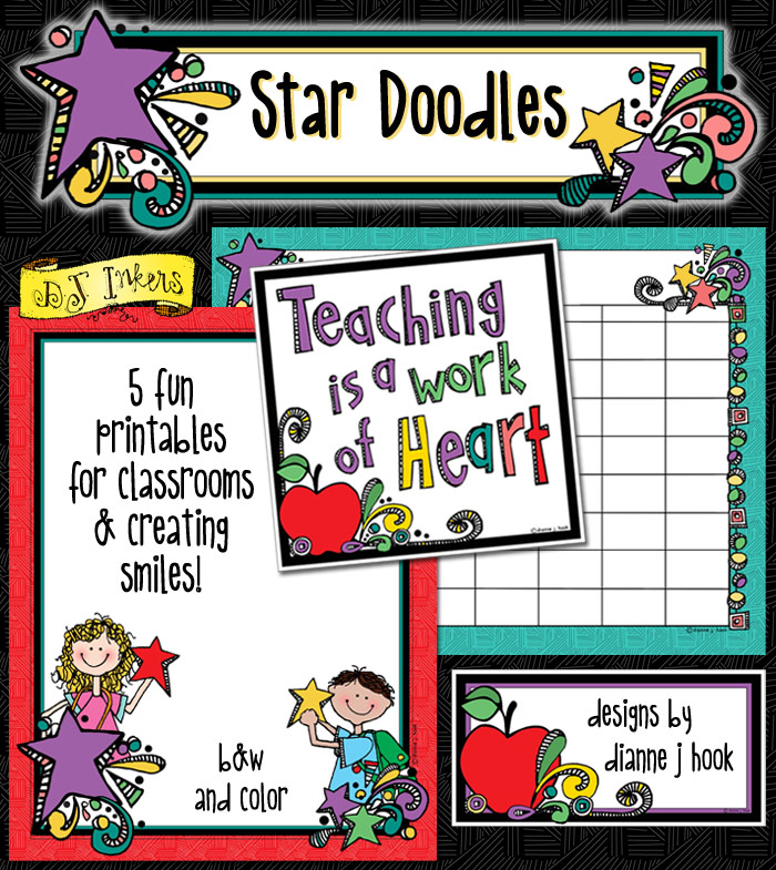 Star Doodles Teacher Printables Download