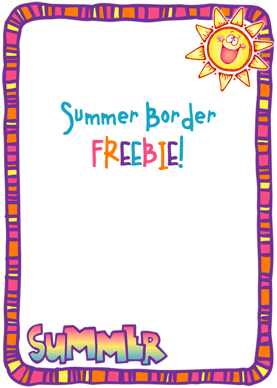 Summer Clip Art Border FREEBIE