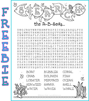Search the A-B-Seas Printable Word Search Freebie