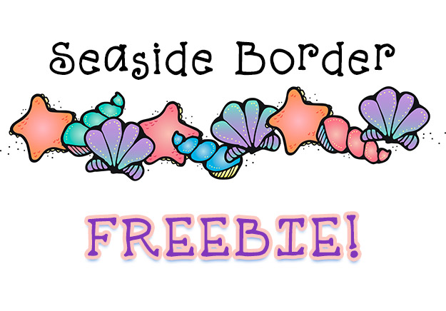 DJ Sells Sea Shells Clip Art Border Freebie