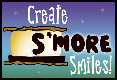 create s'more smiles with DJ Inkers clip art and fonts