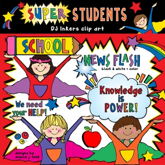 Super Students Clip Art Download