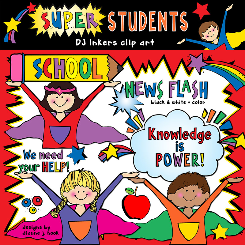 Super Students Clip Art Download