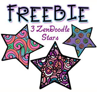 ZenDoodle Stars 3 Part Clip Art Freebie