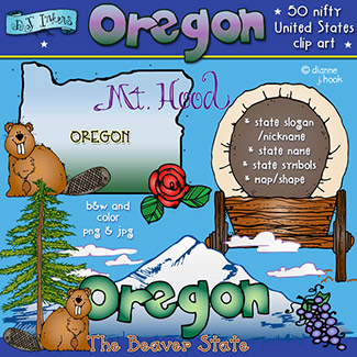 Oregon USA Clip Art Download
