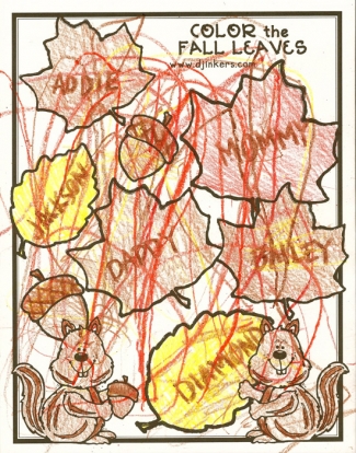 Fall Leaves Coloring Page -FREE with purchase!
