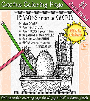 Lessons from a Cactus Coloring Page Download