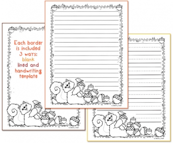 Fall Borders for Writing Download