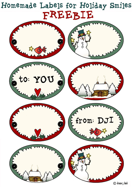 Homemade Holiday Labels - Free with any purchase!