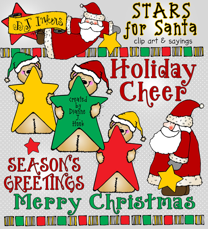 Stars for Santa Clip Art Download