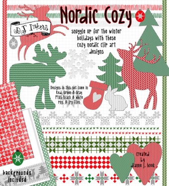 Nordic Cozy - Holiday Clip Art Download