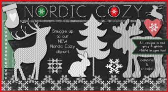 Nordic Cozy - Holiday Clip Art Download