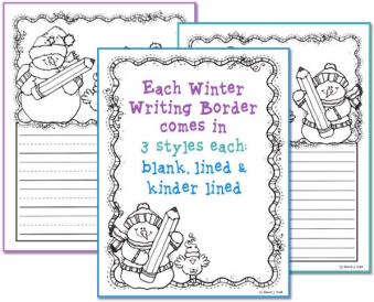 Winter Borders for Writing Download