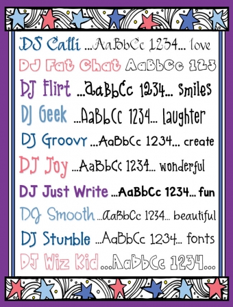 DJ's Favorite Fonts Collection - 10 Font Bundle