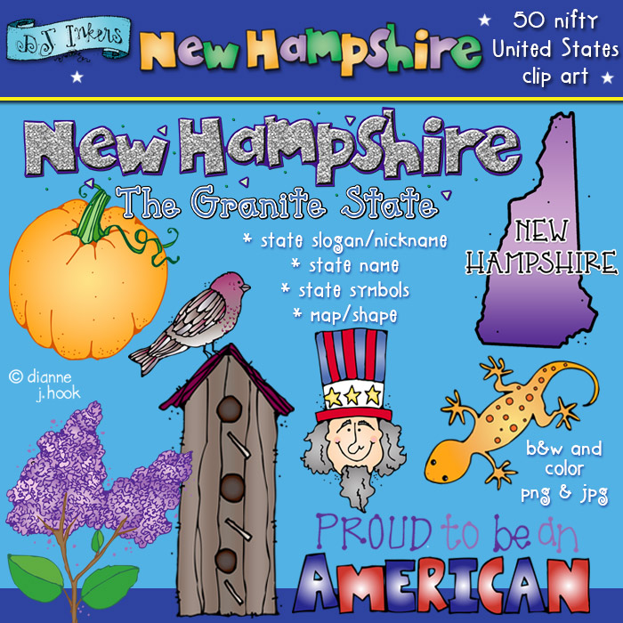 New Hampshire USA Clip Art Download