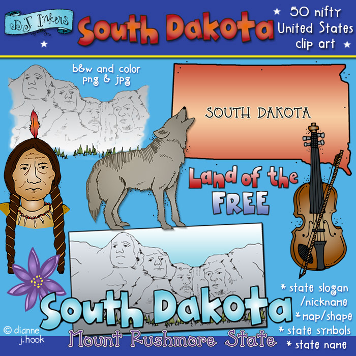 South Dakota USA Clip Art Download