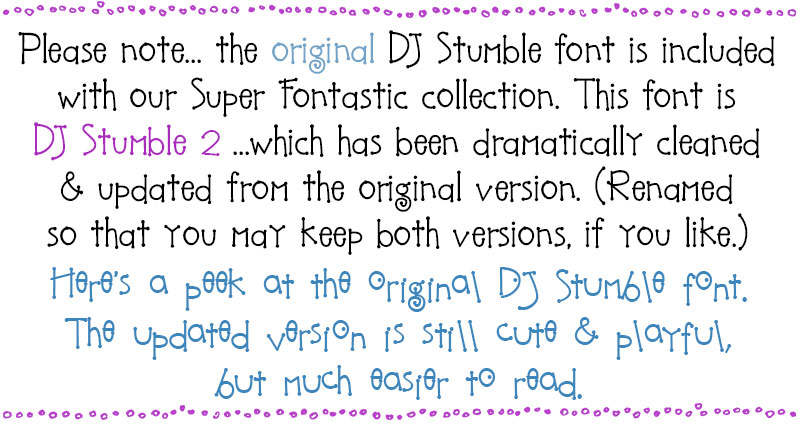 DJ Stumble Font Download - Cute Dot Lettering