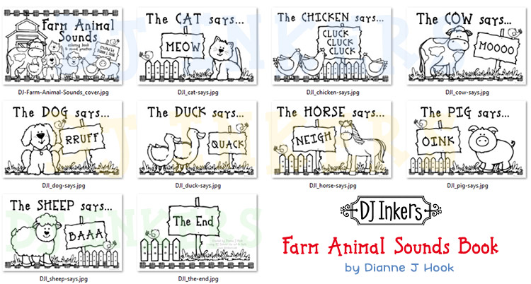 Farm Sounds Printable Coloring Book Download