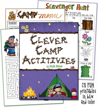 20 fun printable activities for kids and summer camp smiles by DJ Inkers