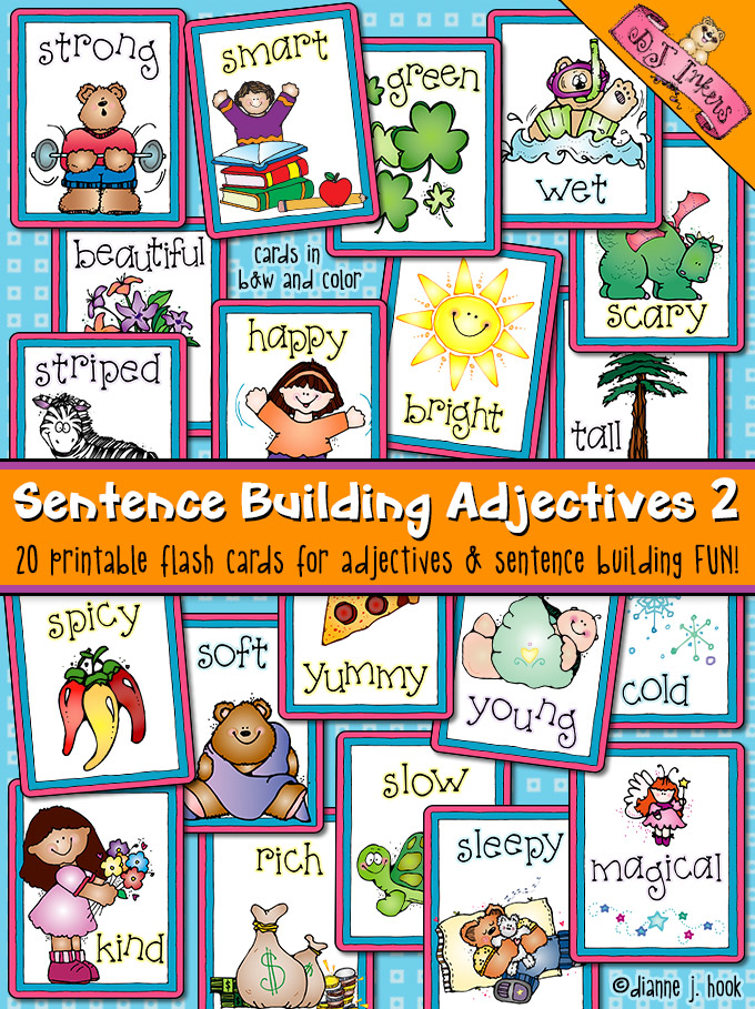 More Adjective flash cards for early education by DJ Inkers