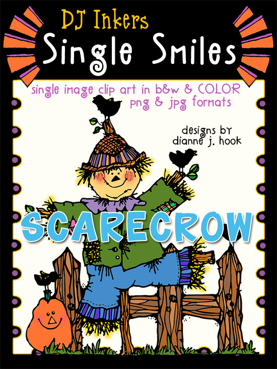 Scarecrow - Single Smiles Clip Art Image
