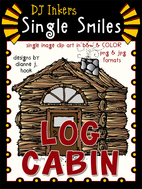 Log Cabin - Single Smiles Clip Art Image