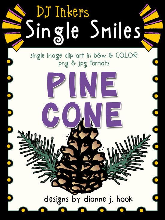 Pine Cone - Single Smiles Clip Art Image