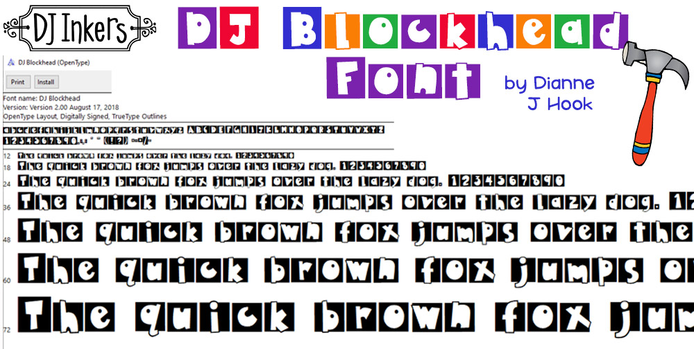 A playful, bold block letter font by DJ Inkers