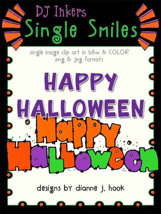 Happy Halloween - Single Smiles Clip Art Image