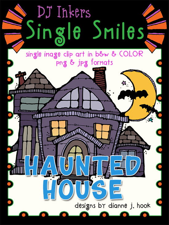 Haunted House - Single Smiles Clip Art Image