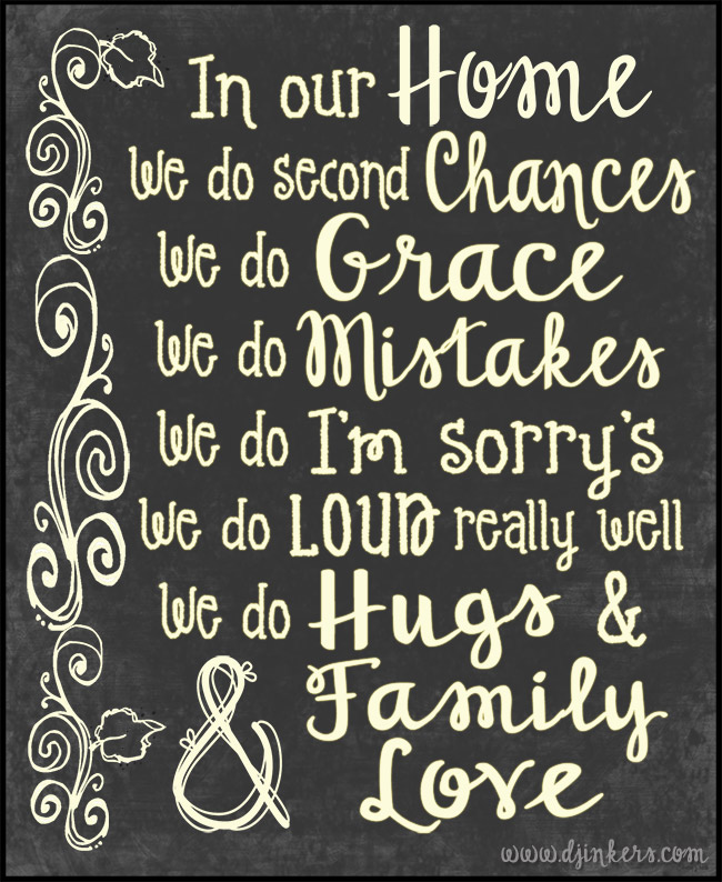 In our home sample with fonts by DJ Inkers