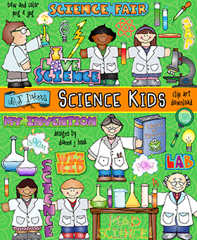 Science Kids Clip Art Download