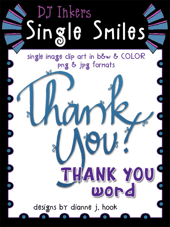 Thank You - Single Smiles Clip Art Image